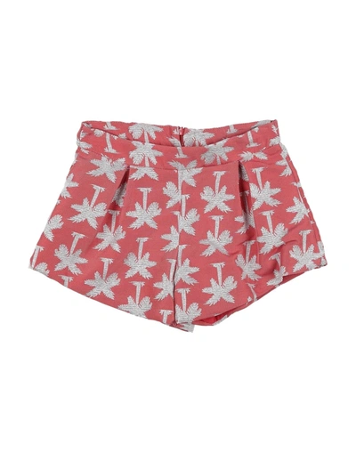 Shop L:ú L:ú By Miss Grant Toddler Girl Shorts & Bermuda Shorts Coral Size 6 Polyester, Cotton, Metallic  In Red