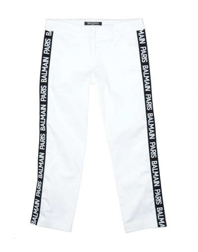 Shop Balmain Casual Pants In White