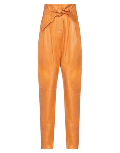 Shop Wandering Woman Pants Orange Size 4 Sheepskin