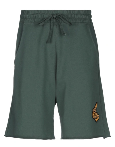 Shop Vivienne Westwood Anglomania Man Shorts & Bermuda Shorts Green Size Xs Cotton