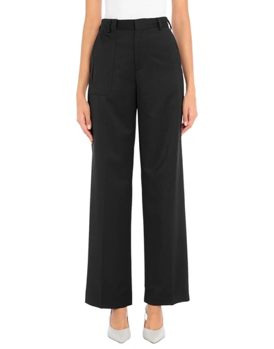 Shop Commission Woman Pants Black Size 8 Polyester, Wool, Lycra