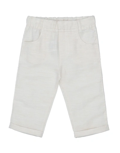 Shop Sottocoperta Newborn Girl Pants Ivory Size 3 Linen, Cotton In White