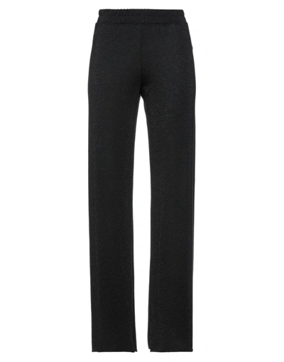 Shop Momoní Woman Pants Black Size 2 Polyester, Viscose, Polyamide, Elastane