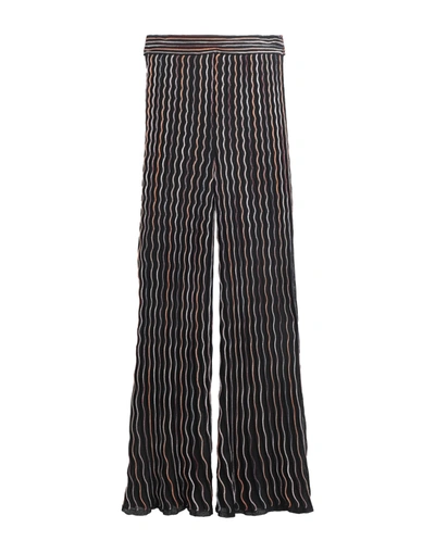 Shop M Missoni Woman Pants Black Size 12 Cotton, Viscose, Polyester