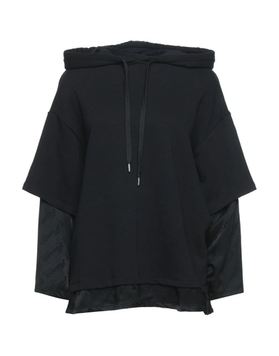 Shop Frankie Morello Woman Sweatshirt Black Size Xxs Cotton, Acrylic, Viscose
