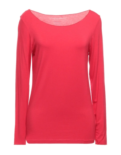 Shop Majestic Filatures Woman T-shirt Red Size 4 Viscose, Elastane
