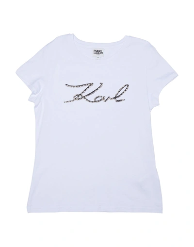 Karl Lagerfeld Kids' T-shirts In White | ModeSens