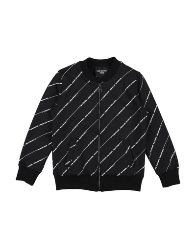 Shop Neil Barrett Toddler Boy Sweatshirt Black Size 4 Polyamide, Cotton