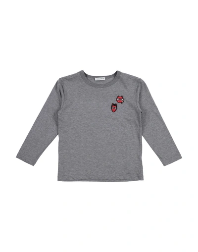 Shop Dolce & Gabbana Toddler Boy T-shirt Grey Size 4 Cotton, Polyamide, Viscose, Polyester