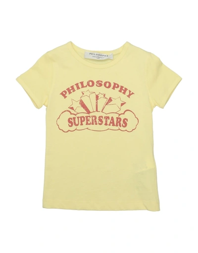 Shop Philosophy Di Lorenzo Serafini Toddler Girl T-shirt Yellow Size 6 Cotton