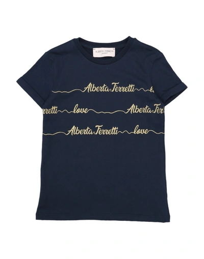 Shop Alberta Ferretti T-shirts In Dark Blue