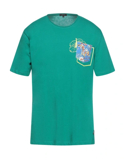 Shop Liu •jo Man Man T-shirt Emerald Green Size Xxl Cotton