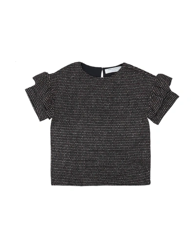 Shop Philosophy Di Lorenzo Serafini Toddler Girl T-shirt Black Size 4 Polyamide, Elastane, Metallic Fiber