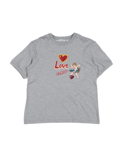 Shop Dolce & Gabbana Toddler Girl T-shirt Grey Size 5 Cotton, Viscose, Polyester, Polyamide