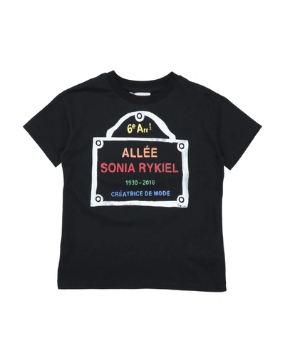 Shop Sonia Rykiel Toddler Girl T-shirt Black Size 6 Cotton
