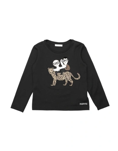 Shop Dolce & Gabbana Toddler Girl T-shirt Black Size 7 Cotton