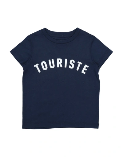 Shop Touriste T-shirts In Dark Blue