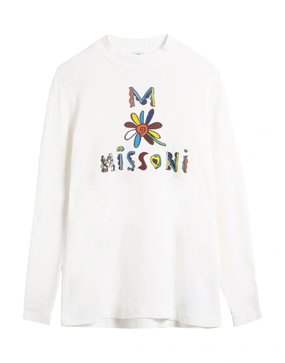 Shop M Missoni Woman T-shirt White Size S Cotton