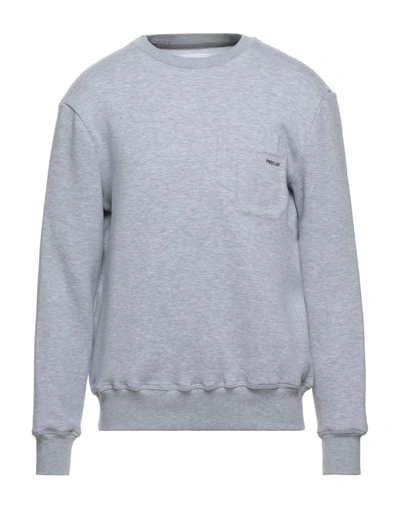 Shop Pmds Premium Mood Denim Superior Man Sweatshirt Light Grey Size Xxl Cotton, Polyester