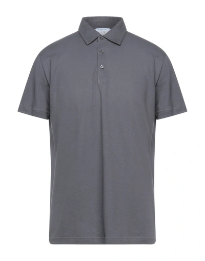 Shop Simon Gray. Polo Shirts In Lead