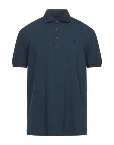 Shop Gran Sasso Polo Shirts In Dark Blue