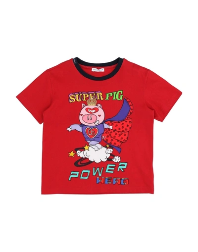 Shop Dolce & Gabbana Toddler Boy T-shirt Red Size 7 Cotton