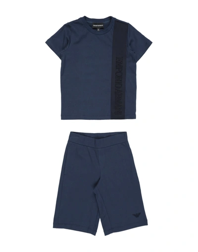 Shop Emporio Armani Shorts Sets In Dark Blue