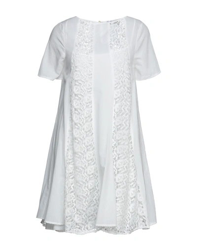 Shop Be Blumarine Woman Mini Dress White Size 6 Cotton