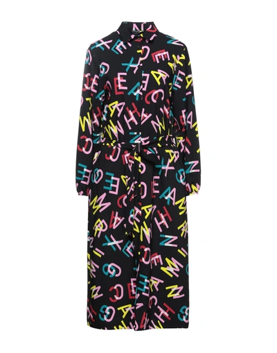 Armani Exchange Midi Dresses In Black