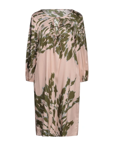 Shop Kristina Ti Woman Midi Dress Blush Size 2 Viscose, Silk, Elastane In Pink