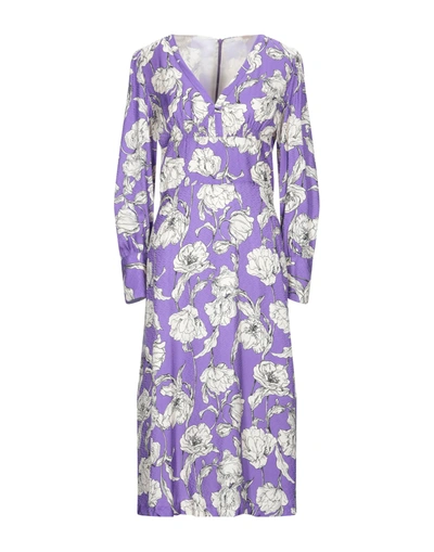 Shop Seventy Sergio Tegon 10 Collection Seventy Sergio Tegon Woman Midi Dress Purple Size 8 Viscose