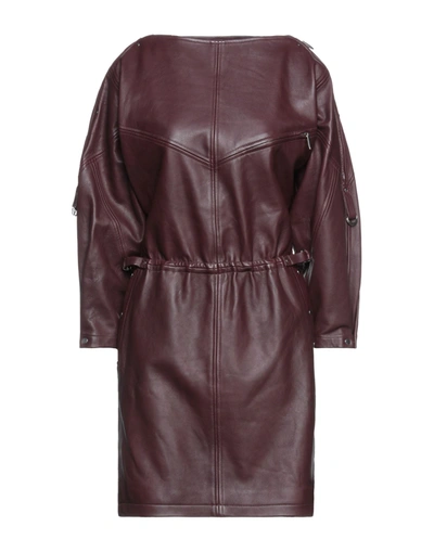 Shop Alberta Ferretti Woman Short Dress Deep Purple Size 4 Sheepskin
