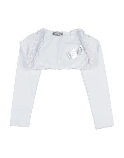 Shop Artigli Girl Toddler Girl Wrap Cardigans White Size 5 Cotton, Elastane