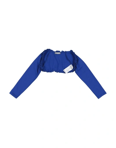 Shop Artigli Girl Toddler Girl Wrap Cardigans Blue Size 6 Cotton, Elastane