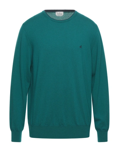 Shop Brooksfield Sweaters In Emerald Green