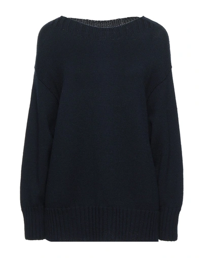 Shop Drumohr Woman Sweater Midnight Blue Size M Merino Wool
