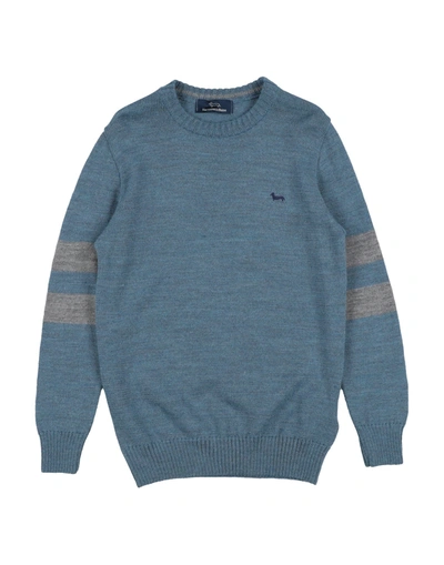Shop Harmont & Blaine Sweaters In Slate Blue