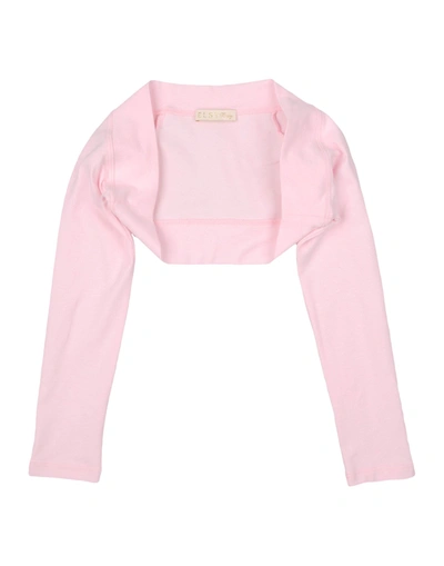 Shop Elsy Toddler Girl Wrap Cardigans Pink Size 6 Cotton, Elastane