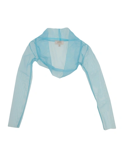 Shop Aletta Toddler Girl Wrap Cardigans Sky Blue Size 6 Polyamide, Elastane