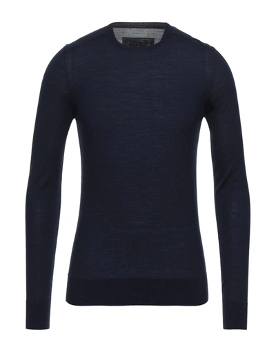 Shop Patrizia Pepe Man Sweater Slate Blue Size Xxl Wool