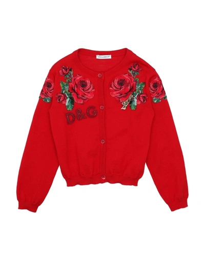 Shop Dolce & Gabbana Toddler Girl Cardigan Red Size 4 Virgin Wool