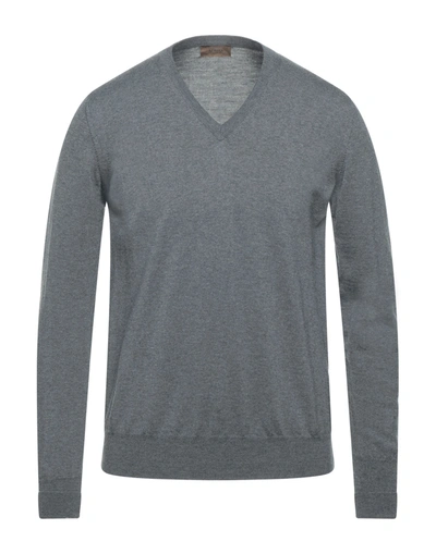 Shop Alpha Massimo Rebecchi Sweaters In Grey
