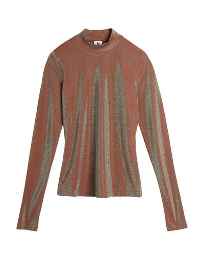 Shop M Missoni Woman Sweater Brown Size L Viscose, Polyester, Polyamide
