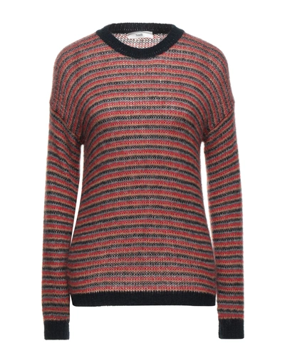 Shop Suoli Sweaters In Brick Red