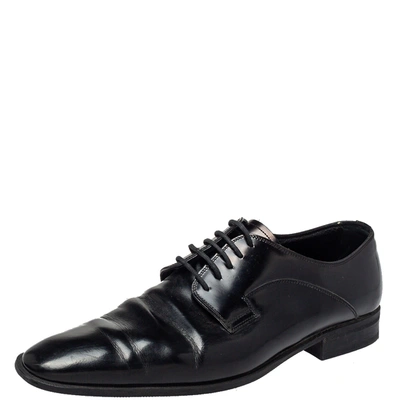 Pre-owned Dolce & Gabbana Black Leather Lace Up Oxford Size 42