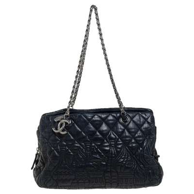 Pre-owned Chanel Black Quilted Leather Paris Moscow Chain Bag