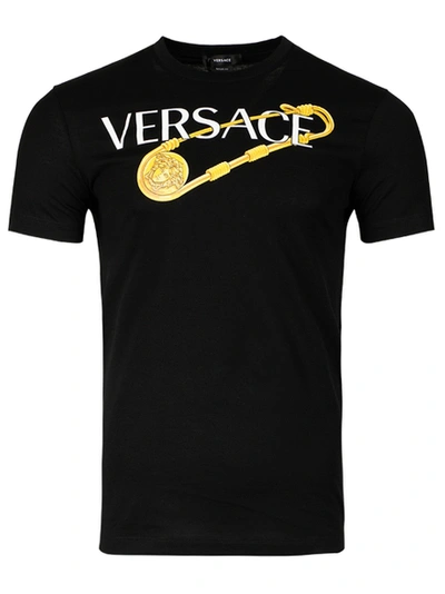 Shop Versace Safety Pin Logo T-shirt