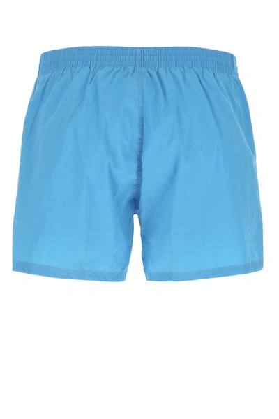 Shop Fendi Light Blue Stretch Nylon Swimming Shorts  Nd  Uomo 48