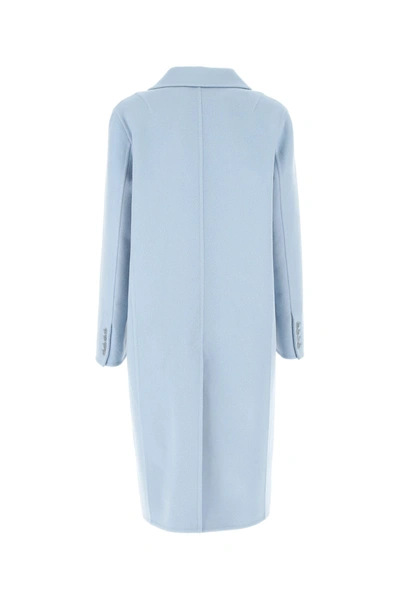 Shop Ermanno Scervino Light Blue Wool Coat  Lightblue  Donna 42