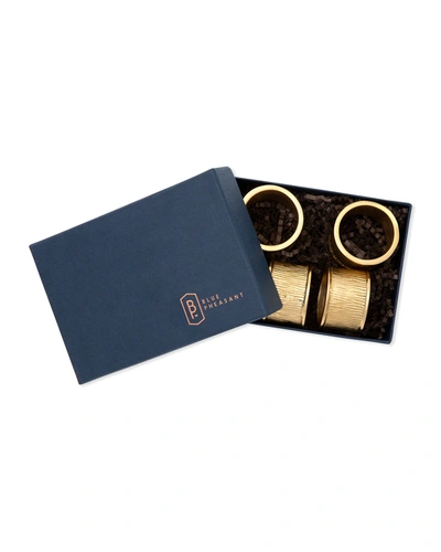 Shop Blue Pheasant Ellery Gold Napkin Rings, Set Of 4